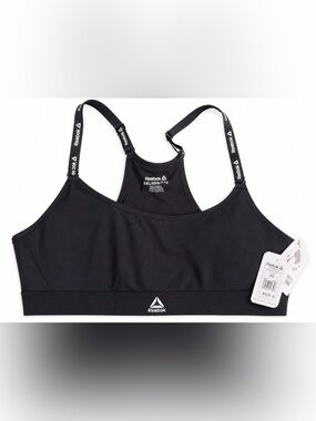 🔥 Reebok Black Sports Bra XXL – (NWT) | Adjustable Straps | Medium Support 🔥
